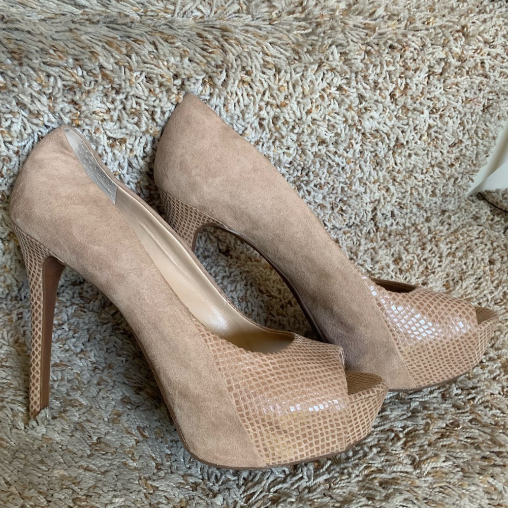 Taupe Peep Toe Jessica Simpson Shoes